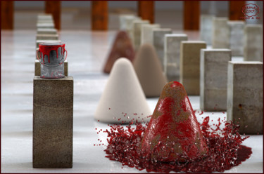 Arte digital titulada "Red intrusion" por Damaz, Obra de arte original