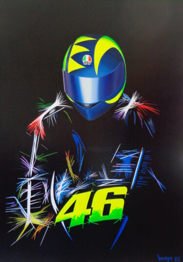 Painting titled "VR 46" by Daniel Meys, Original Artwork, Acrylic Mounted on Wood Stretcher frame