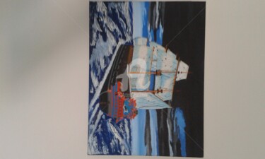 Peinture intitulée "File au vent" par Daniel Moritz, Œuvre d'art originale, Acrylique
