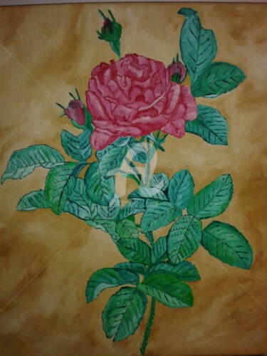Peinture intitulée "Rose" par Daniel Moritz, Œuvre d'art originale, Huile