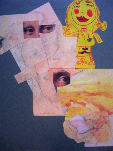 Картина под названием "collage" - Daniel Palumbo, Подлинное произведение искусства