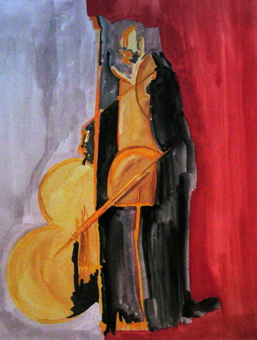 Painting titled "le musicien" by Daniel Palumbo, Original Artwork