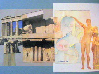 Peinture intitulée "acropolis" par Daniel Palumbo, Œuvre d'art originale