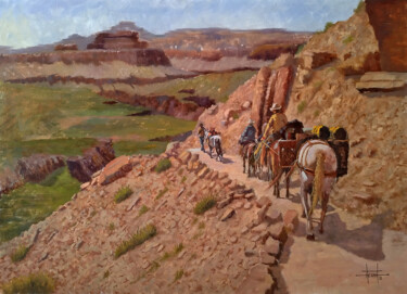 Pintura intitulada "A Longa Viagem" por Daniel Penna, Obras de arte originais, Óleo