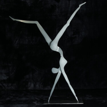 Skulptur mit dem Titel "Rebond" von Daniel Perreu, Original-Kunstwerk, Metalle