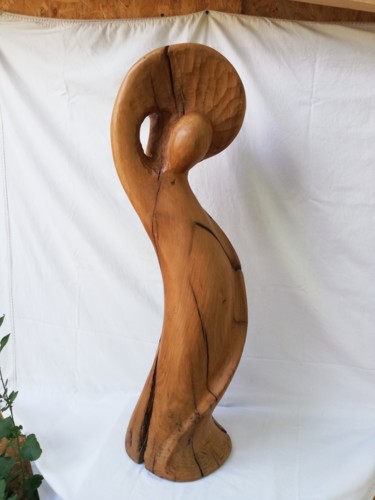 Скульптура под названием "Conscience" - Daniel Sachtleben, Подлинное произведение искусства, Дерево