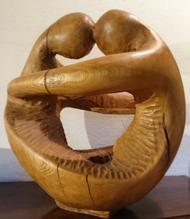 Sculpture titled "Union charnelle" by Daniel Sachtleben, Original Artwork, Wood