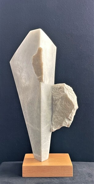 Sculpture titled "KARMA.Marbre" by Daniel Sanchez, Original Artwork, Stone