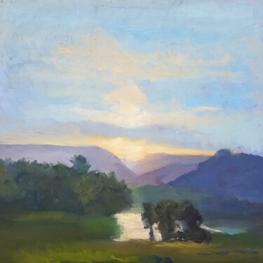 Malerei mit dem Titel "Morning vibe" von Daniel Sisay, Original-Kunstwerk, Öl