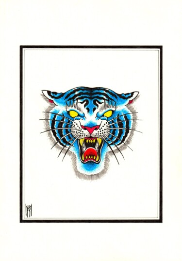 "Ghost Tiger2" başlıklı Resim Daniel Ströfer tarafından, Orijinal sanat, Işaretleyici