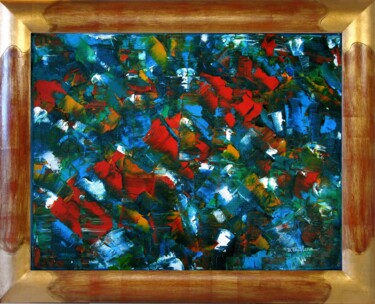 Painting titled "FARANDOLE" by Daniel Toublanc, Original Artwork, Oil