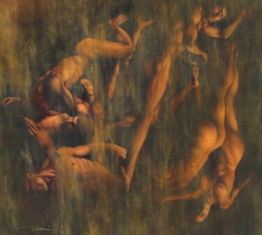 Peinture intitulée "Abyssum" par Daniel Victor, Œuvre d'art originale, Huile