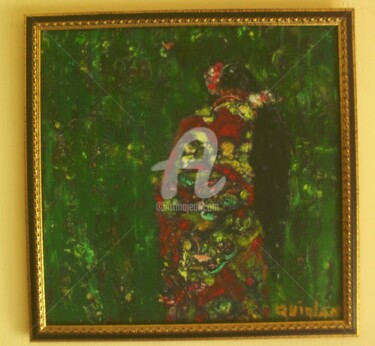 Peinture intitulée "My China Girl" par Daniel Quinlan, Œuvre d'art originale, Huile