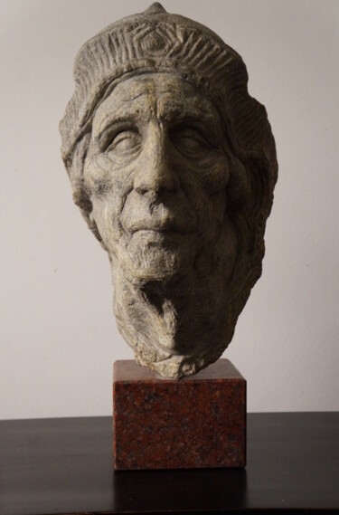 Sculpture titled "Maxo della Rocca" by Daniela Accorsi, Original Artwork, Stone