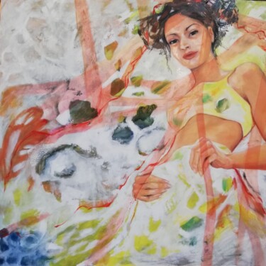 Картина под названием "Connessioni" - Daniela Baldo, Подлинное произведение искусства, Масло Установлен на Деревянная рама д…