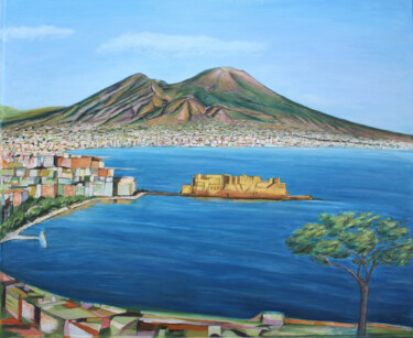 Malerei mit dem Titel "O'Vesuvio" von Daniela Caravita, Original-Kunstwerk, Öl