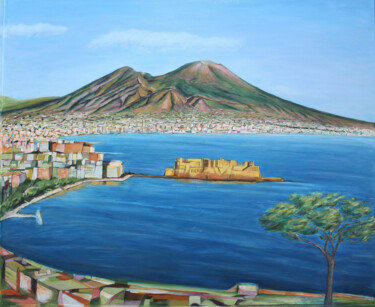 Pintura titulada "O'Vesuvio" por Daniela Caravita, Obra de arte original, Oleo