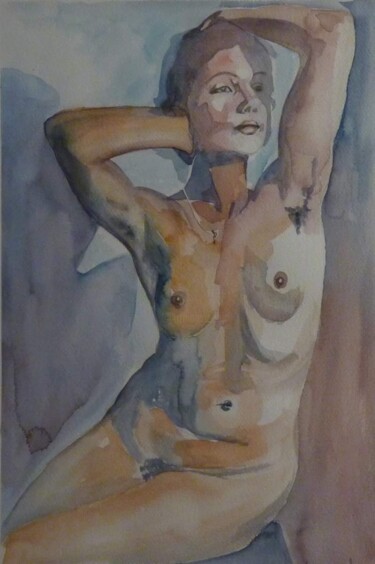 Pittura intitolato "Bella in posa" da Daniela Devincenzi, Opera d'arte originale, Acquarello