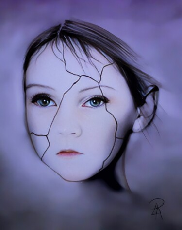 Рисунок под названием "Identità violate" - Daniela La Rovere, Подлинное произведение искусства, Карандаш