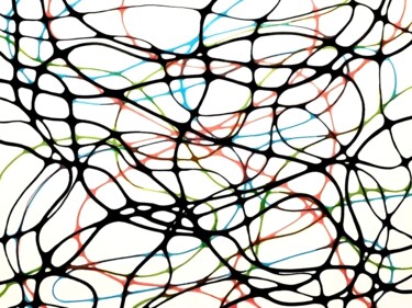 Digital Arts titled "Semplice neurografi…" by Daniela La Rovere, Original Artwork, Digital Painting