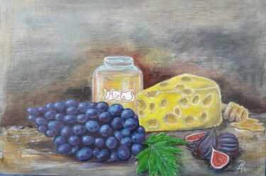 Painting titled "Delizie della natura" by Daniela La Rovere, Original Artwork, Acrylic Mounted on Wood Stretcher frame