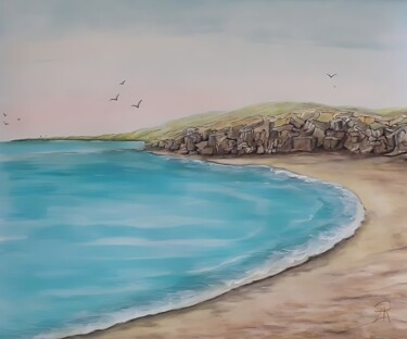 Pittura intitolato "Veduta di mare" da Daniela La Rovere, Opera d'arte originale, Acrilico