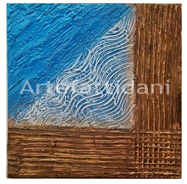 Painting titled "Mare" by Daniela La Rovere, Original Artwork, Acrylic Mounted on Wood Stretcher frame
