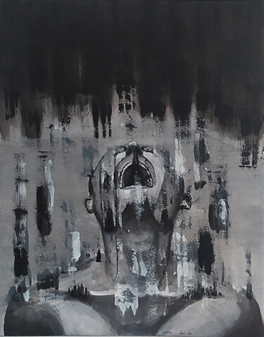 Pittura intitolato "O Desespero da Alma…" da Daniela Lopes, Opera d'arte originale, Acrilico