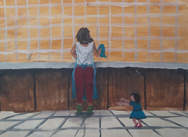Pintura titulada "Amor de Mãe" por Daniela Lopes, Obra de arte original, Acrílico