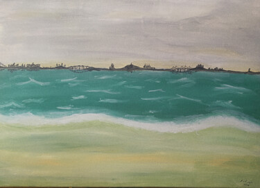 Pintura intitulada "À Beira Mar" por Daniela Lopes, Obras de arte originais, Acrílico