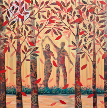Pintura intitulada "Danza d'autunno" por Daniela Prezioso Einwaller, Obras de arte originais, Acrílico
