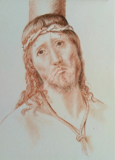 Omaggio ad Antonello da Messina Dessin intitulée "Omaggio ad Antonell…" par Daniela Protopapa, Œuvre d'art originale, Pastel
