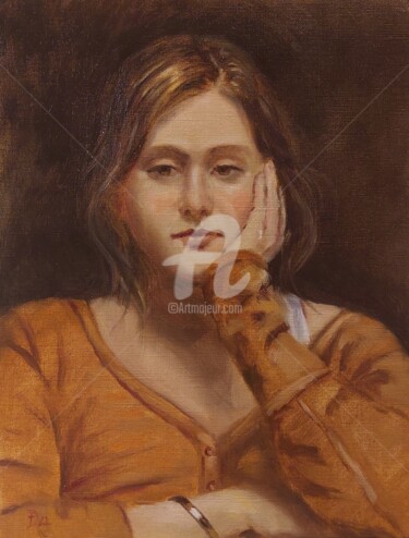 Pittura intitolato "Ritratto di Caroline" da Daniela Protopapa, Opera d'arte originale, Olio