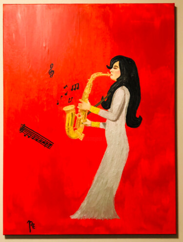 Pintura intitulada "la relaxation music…" por Daniela Rothem Partouche, Obras de arte originais, Acrílico Montado em Armação…