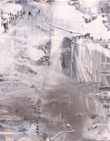 Malerei mit dem Titel "Silver Gleam #1" von Daniela Schweinsberg, Original-Kunstwerk, Acryl