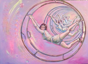 Картина под названием "Time Tunnel" - Daniela Trandafir, Подлинное произведение искусства, Акрил