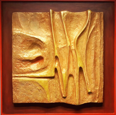 Scultura intitolato "ORIGAMI wall sculpt…" da Daniela Tsonkova-Sabcheva, Opera d'arte originale, Cartapesta Montato su Carto…