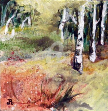 Painting titled "Skog" by Daniela Musli, Original Artwork