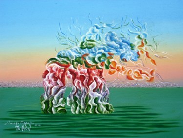 Malerei mit dem Titel "Colours'wind" von Daniela Cappiello, Original-Kunstwerk, Öl