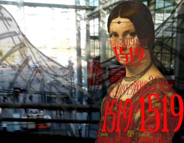 Arte digitale intitolato "Leonardo....sempre!" da Daniela Foschi, Opera d'arte originale, Lavoro digitale 2D Montato su Altr…