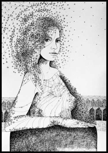 Drawing titled "Lady" by Daniela Huhurez, Original Artwork, Other