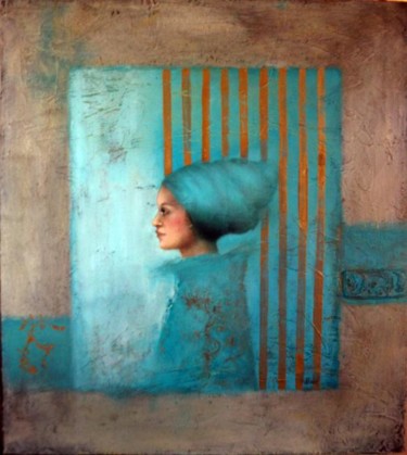 Painting titled "Profil" by Daniela Jandova, Original Artwork