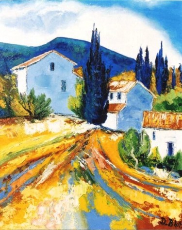 Painting titled "Provence" by Kévin Blot, Original Artwork, Oil