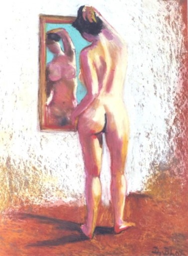 Peinture intitulée "Contemplation au mi…" par Kévin Blot, Œuvre d'art originale, Huile