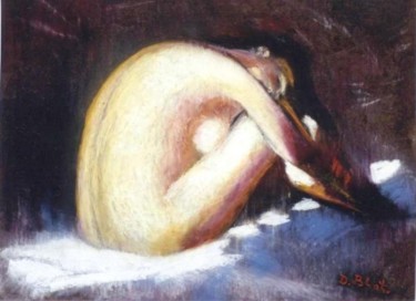 Peinture intitulée "La femme courbée" par Kévin Blot, Œuvre d'art originale, Huile