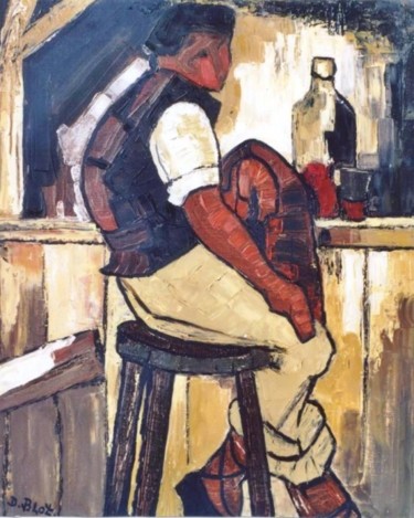 Peinture intitulée "Solitude et désarroi" par Kévin Blot, Œuvre d'art originale, Huile