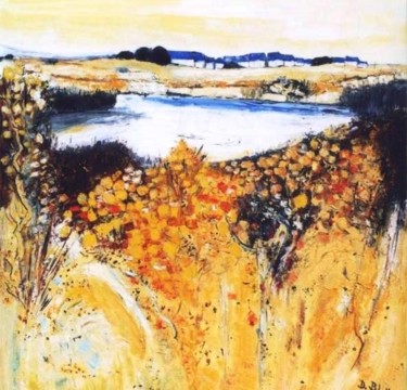 Peinture intitulée "Fleurs sauvages dan…" par Kévin Blot, Œuvre d'art originale, Huile