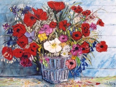 Painting titled "Bouquet champêtre" by Kévin Blot, Original Artwork