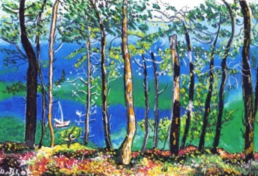 Peinture intitulée "L'arbre cassé" par Kévin Blot, Œuvre d'art originale
