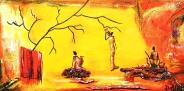 Painting titled "L'eau" by Kévin Blot, Original Artwork, Oil
